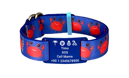 Verdwaalbandje kind krabjes print met naam en telefoonnummer