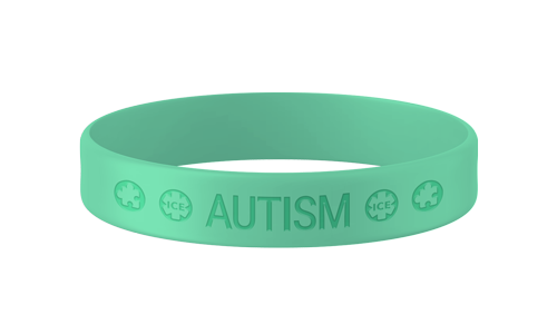 Mint SOS armband kind siliconen met naam en telefoonnummer