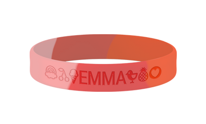 Sunset SOS armband kind met naam en telefoonnummer