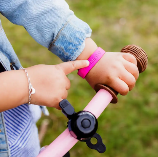 Lila Joy SOS armband kind met naam en telefoonnummer