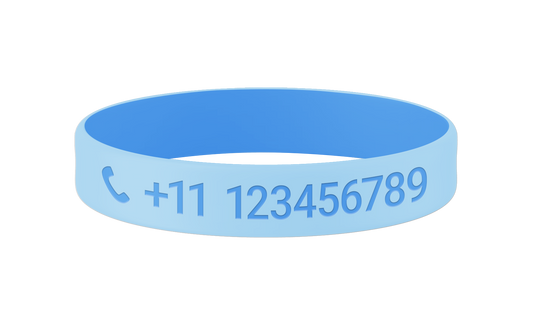 Sea Breeze SOS armband kind met naam en telefoonnummer