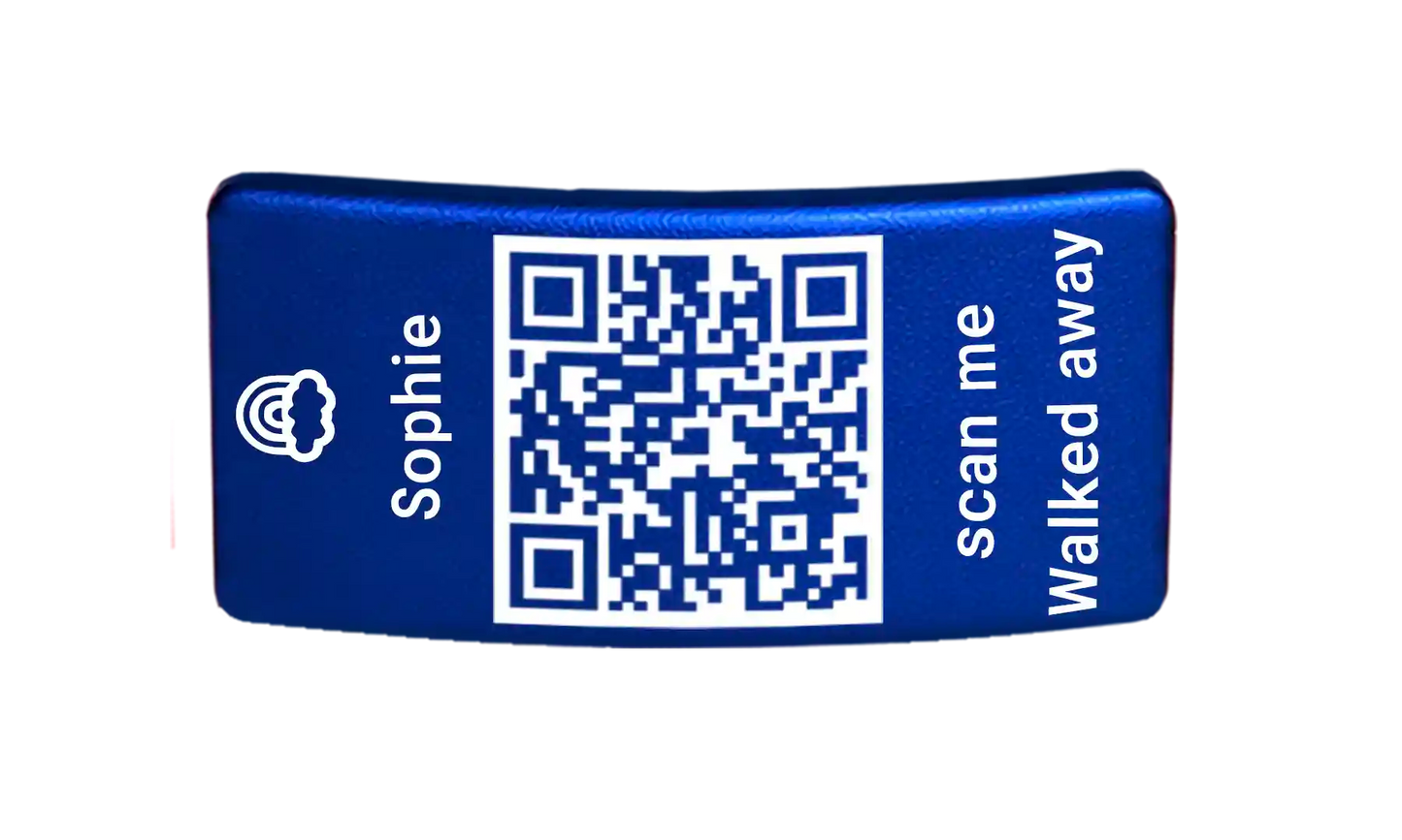 Naamplaatje (30x16mm) QR-code