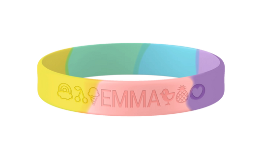 Unicorn SOS armband kind met naam en telefoonnummer